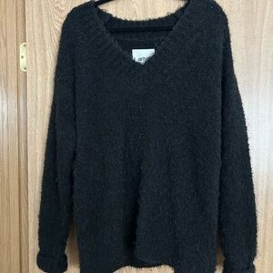 Aerie Charcoal V-Neck Sweater